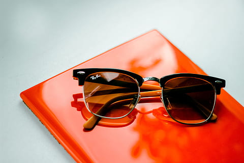 Sunglasses sitting on office table, various, business, technology HD wallpaper