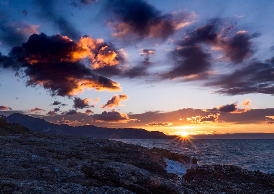 dawn, nerja, malaga, andalusia, spain, sky, costa del sol, holiday HD wallpaper