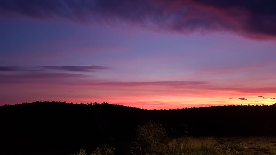 sunset, dawn, dusk, nature, evening, sky, tranquil scene, tranquility HD wallpaper