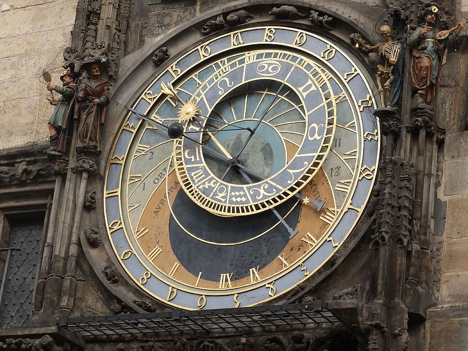 Clock, Town, Town Hall, Prague, town hall clock, old town, historically