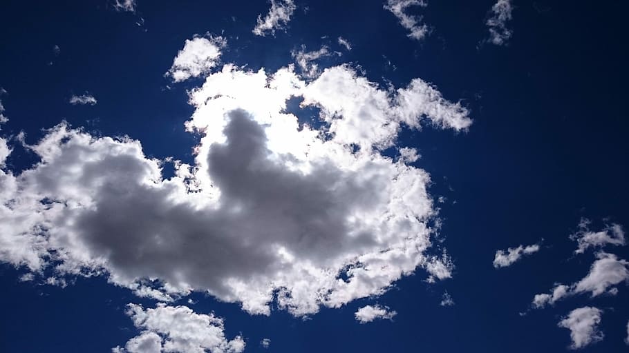 Blue Sky, Clouds, Landscape, nature, sun, backgrounds, cloud - sky HD wallpaper