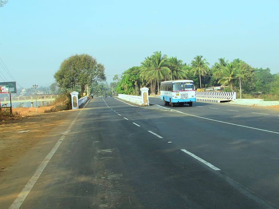 Road, Highway, Bridge, Bus, kelegeri road, dharwad, india, transportation HD wallpaper