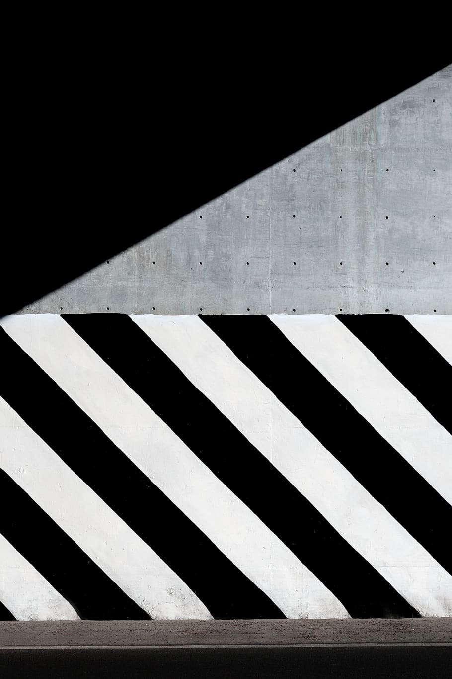 black, white, concrete, paint, shadow, wall, city, urban, striped HD wallpaper
