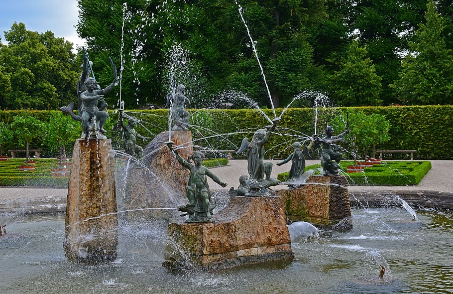 HD wallpaper: fountain, water games, herrenhäuser gardens, hanover, water fountain - Wallpaper Flare