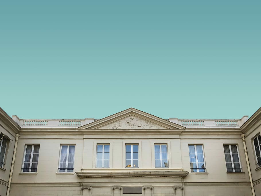 white and brown concrete building, white concrete building, architecture HD wallpaper