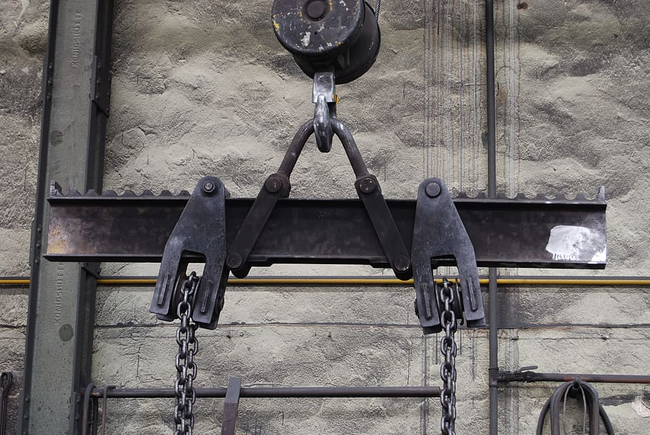 Overhead Crane, Factory, hall, metal, old, iron - Metal, industry HD wallpaper
