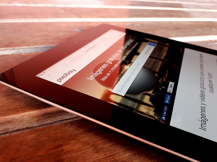 ipad, technology, touch screen, text, table, high angle view HD wallpaper