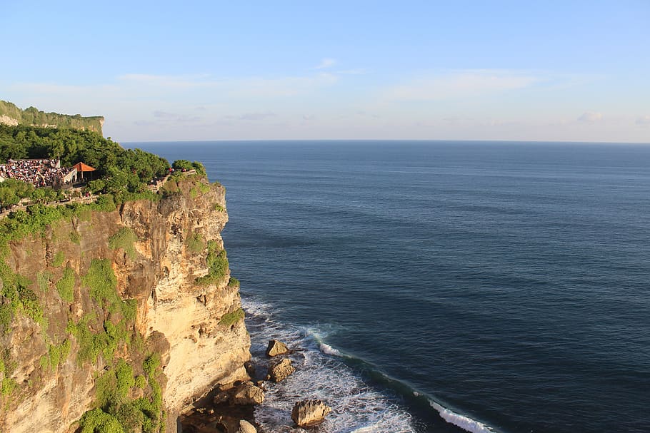 horizon, cliff, ocean, sea, scenics - nature, water, sky, beauty in nature HD wallpaper