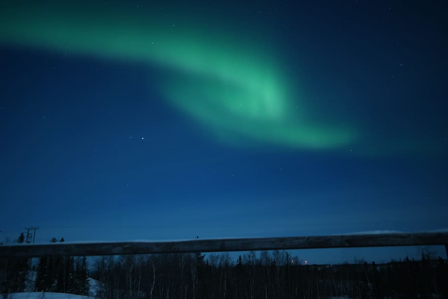 Aurora, Canada, Yellowknife, night, nature, illuminated, aurora polaris HD wallpaper