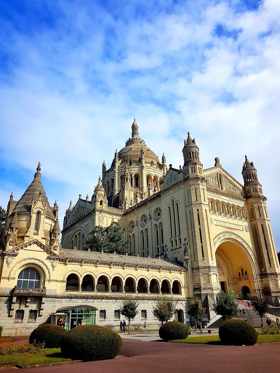 cathedral, basilica, gothic, monument, basilica of st therese HD wallpaper