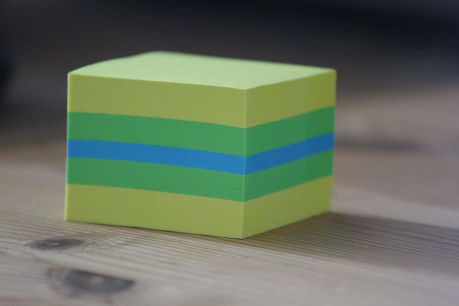 post it, block, office, multi colored, indoors, wood - material HD wallpaper