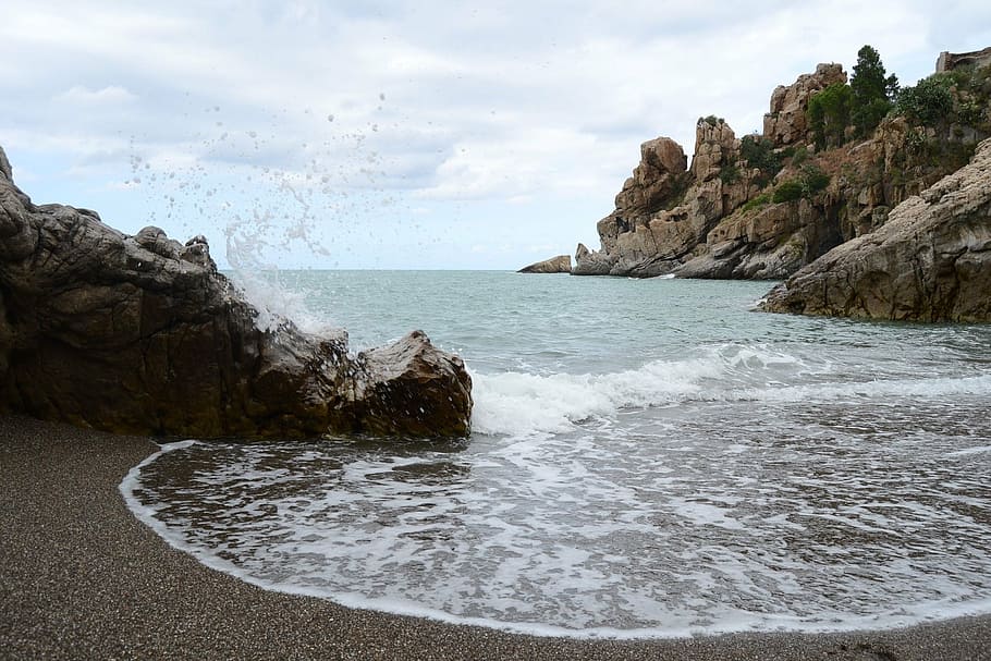 wave, beach, ocean, water, sand, sea, coast, seascape, coastline HD wallpaper