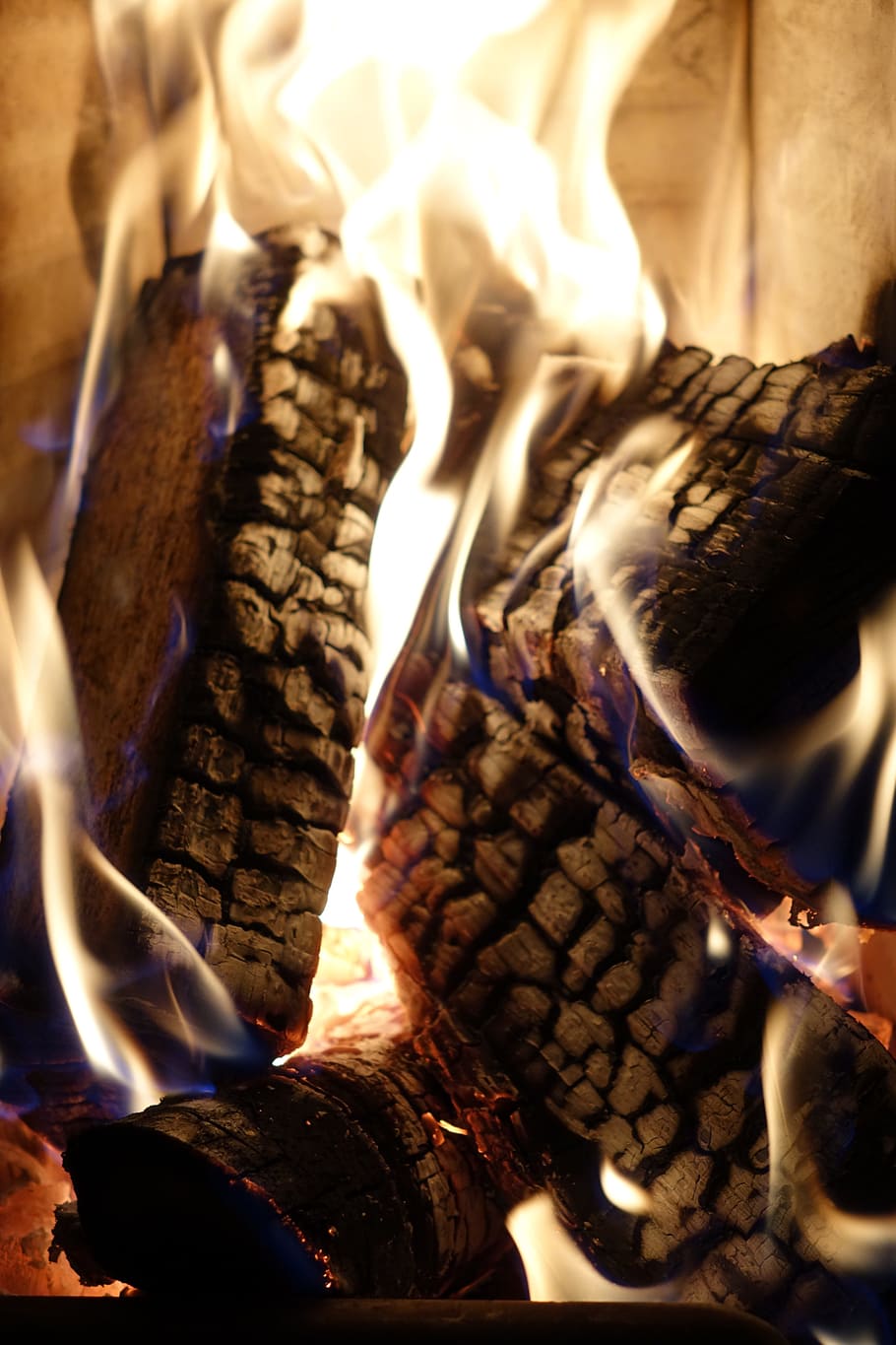 fire, fireplace, flame, wood fire, cozy, burning, fire - natural phenomenon HD wallpaper
