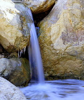 creek, jet, water, source, clear water, fresh water, pure water HD wallpaper