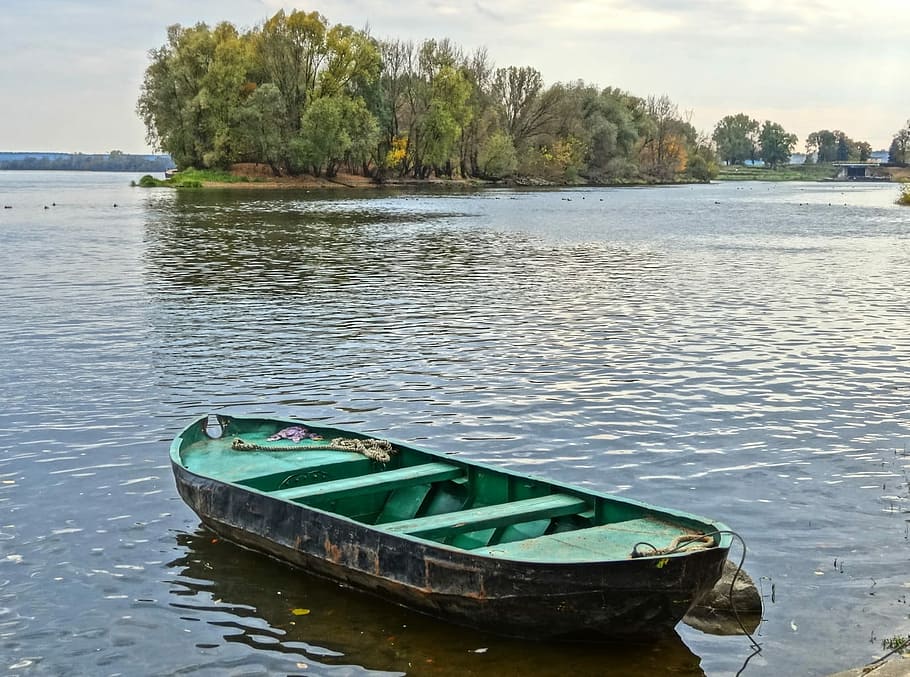 Vistula, Bydgoszcz, Boat, River, Shore, water, poland, nautical vessel, HD wallpaper