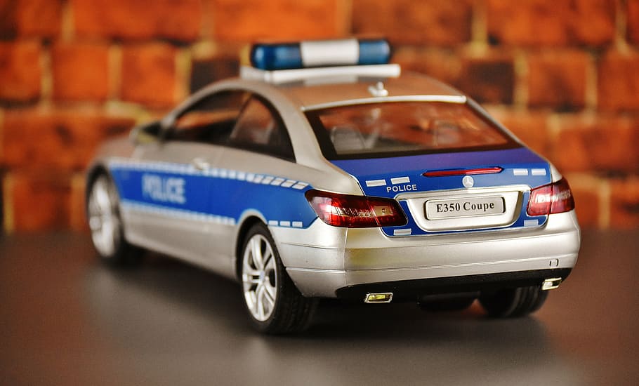 mercedes benz, model car, police, patrol car, vehicles, toy car, HD wallpaper