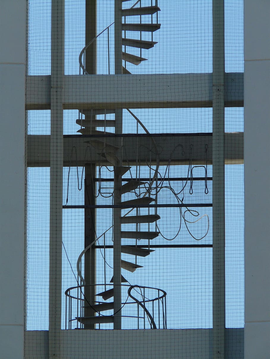 stairs, staircase, gradually, building, spiral staircase, architecture HD wallpaper