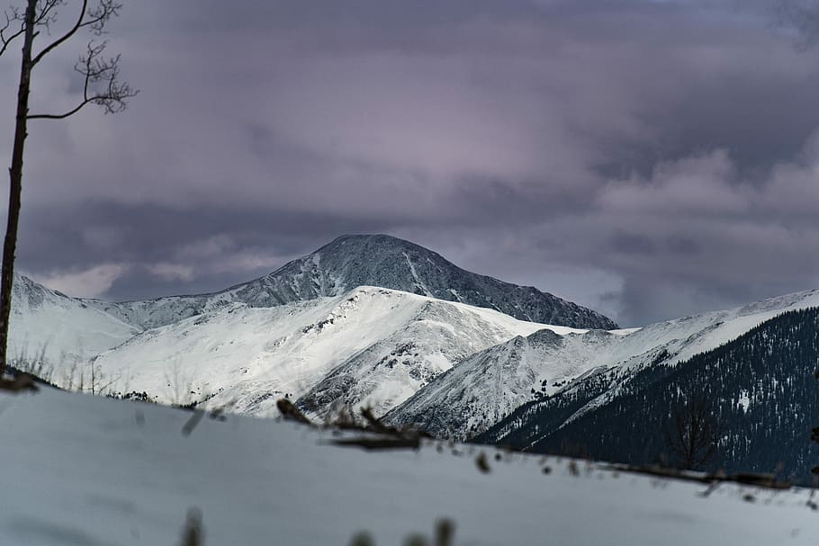 snowy mountain, rock, cliff, landscape, winter, cold temperature HD wallpaper