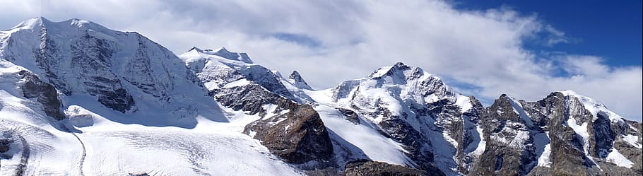 mountain alps, panorama, mountains, alpine, landscape, snow HD wallpaper