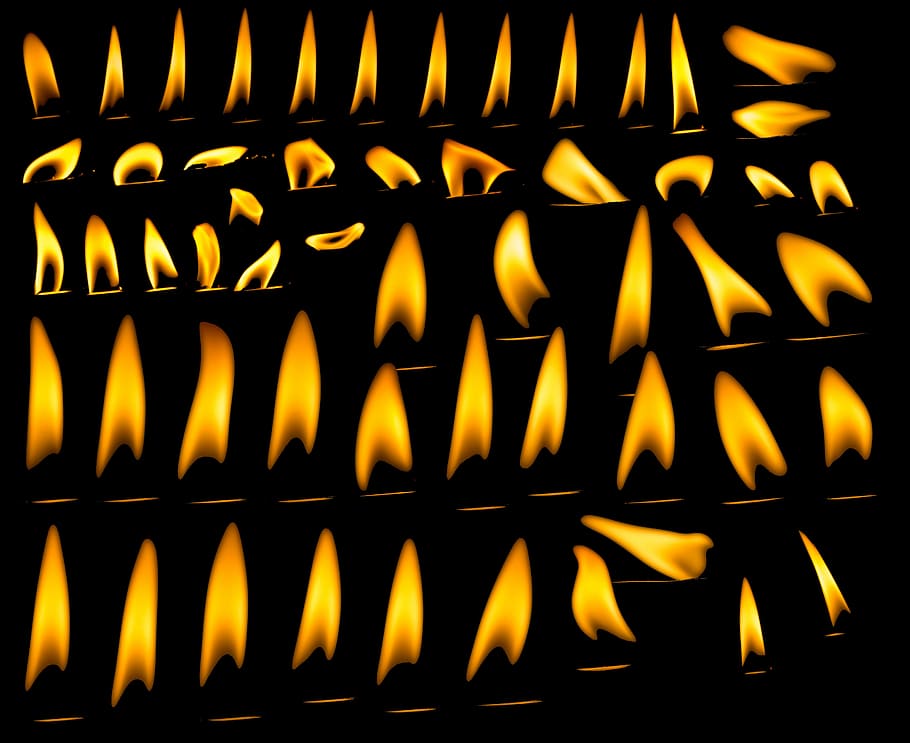 photography of flames, candle flame, fire, light, burn, wax candle HD wallpaper