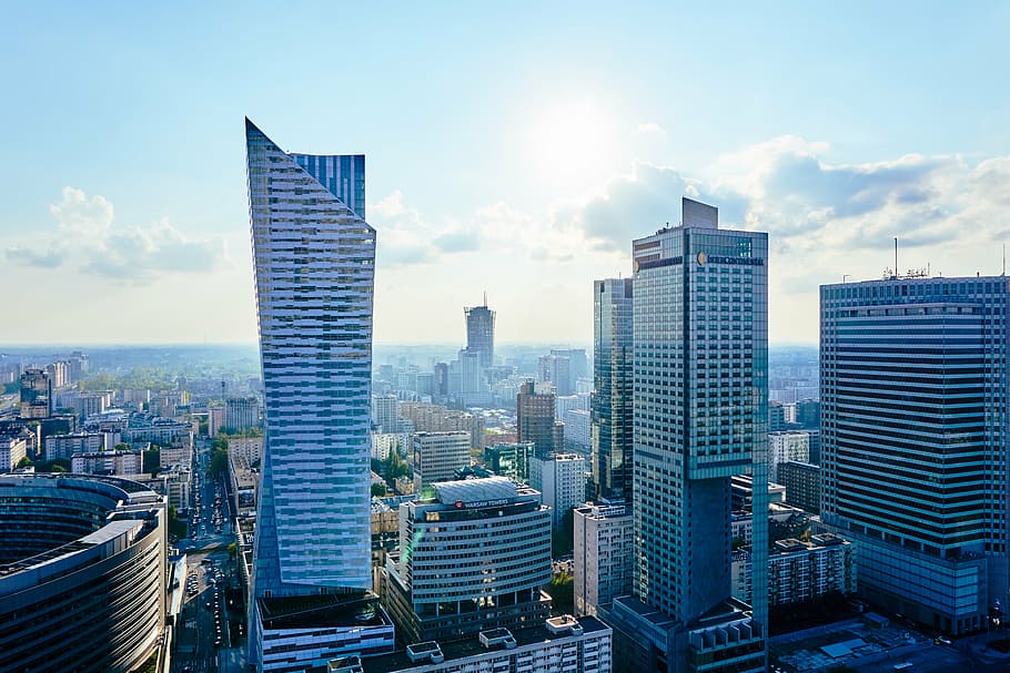 aerial photography of high-rise buildings at daytime, architecture HD wallpaper