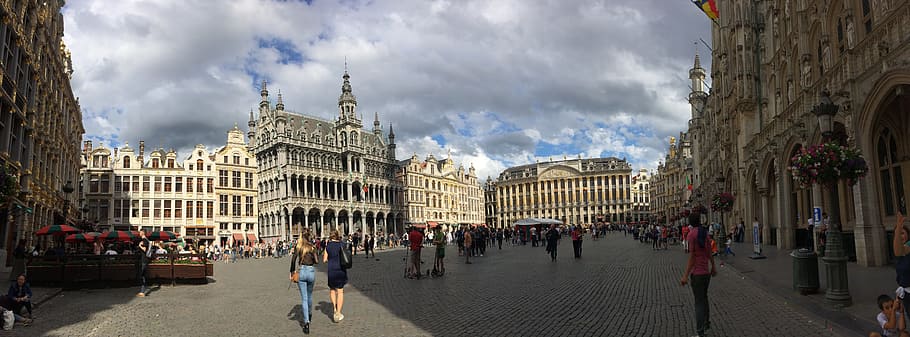 brussels, people, square, building exterior, architecture, city HD wallpaper