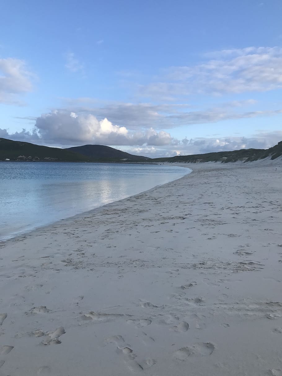 beach, clouds, vacation, sea, sky, summer, sand, water, tranquil scene HD wallpaper
