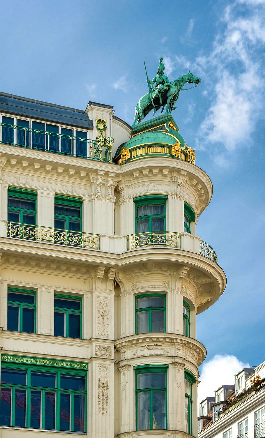 vienna, austria, building, statue, monument, architecture, city HD wallpaper