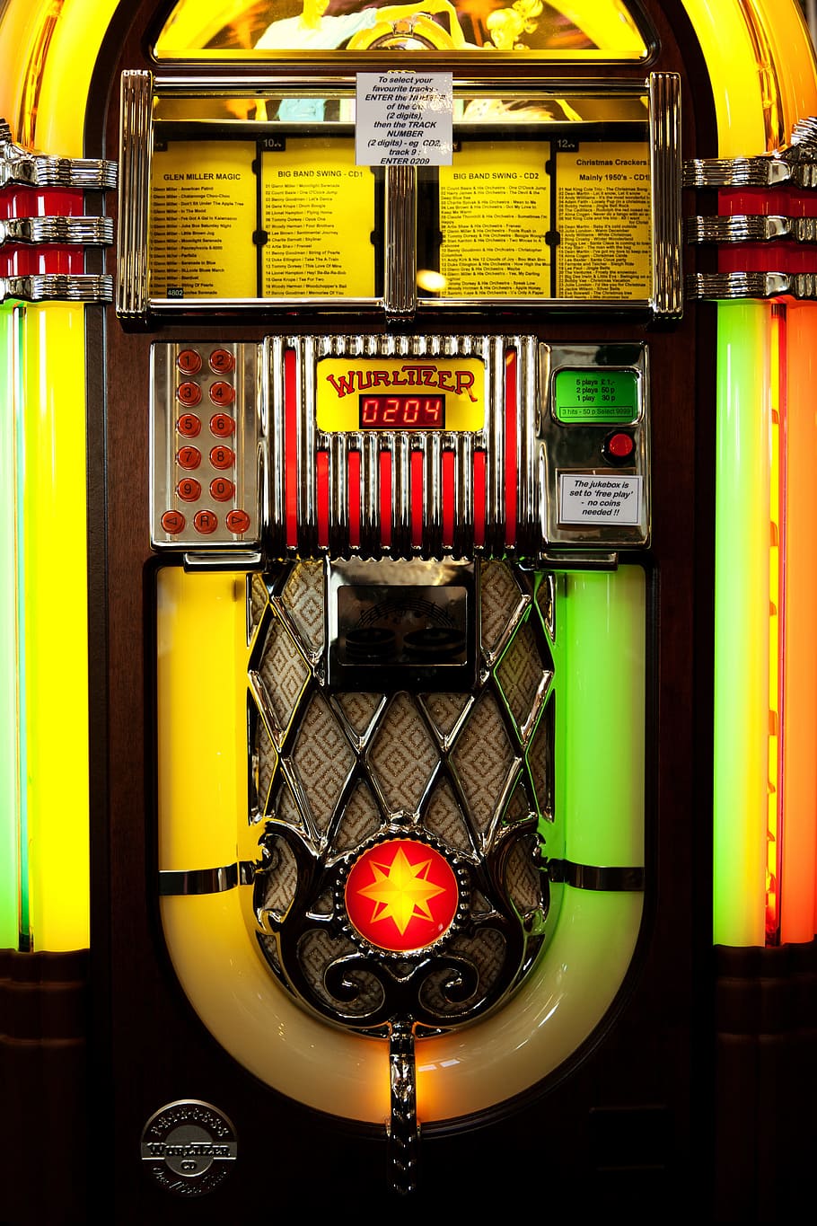 WurlTieer Jukebox at 0204, Antique, Collectible, Electronic, historical, HD wallpaper
