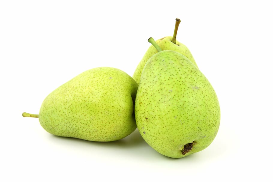 three green peaches, food, fresh, fruit, isolated, organic HD wallpaper