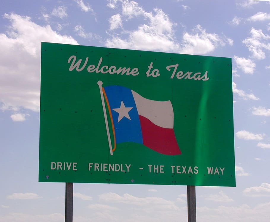 texas, usa, welcome, shield, border, sign, communication, cloud - sky HD wallpaper