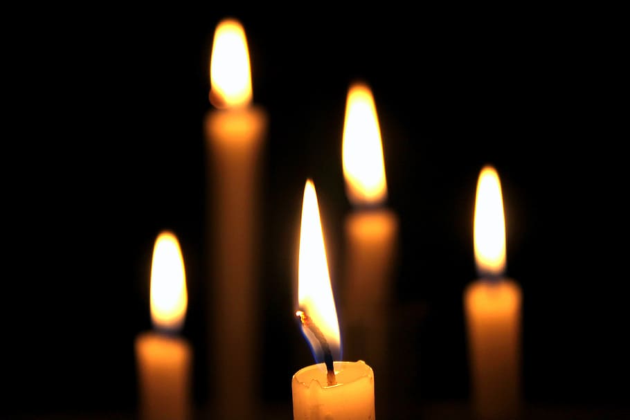 white candles, flame, lighting, fire, paraffin, fire - Natural Phenomenon HD wallpaper
