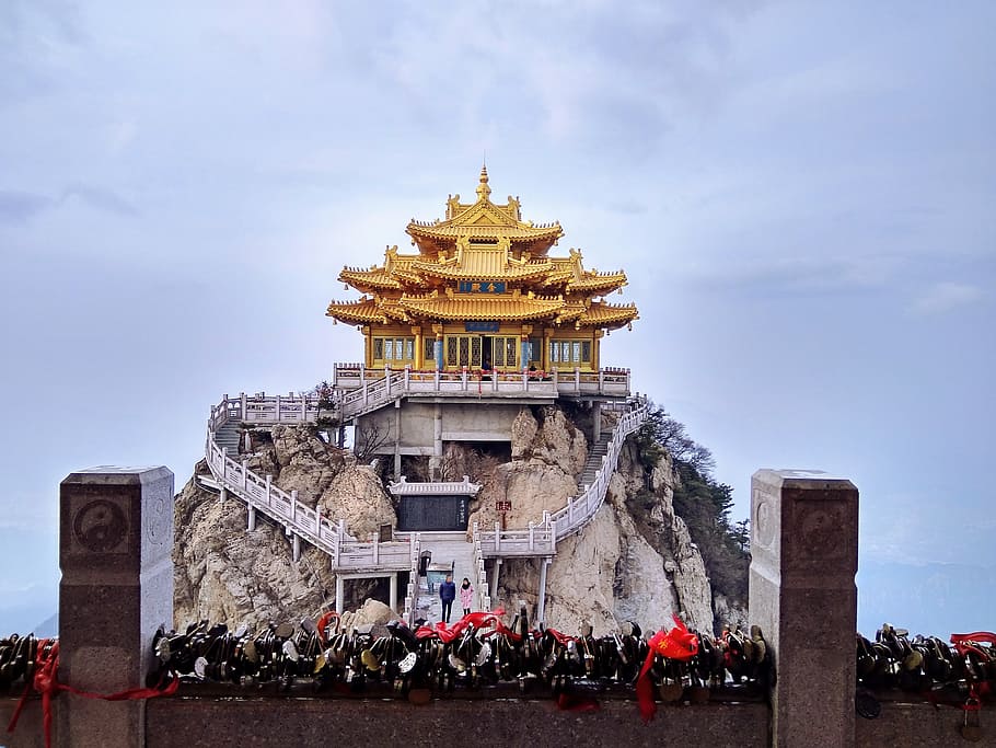 Building, Mountain, sky, asia, temple - Building, china - East Asia HD wallpaper