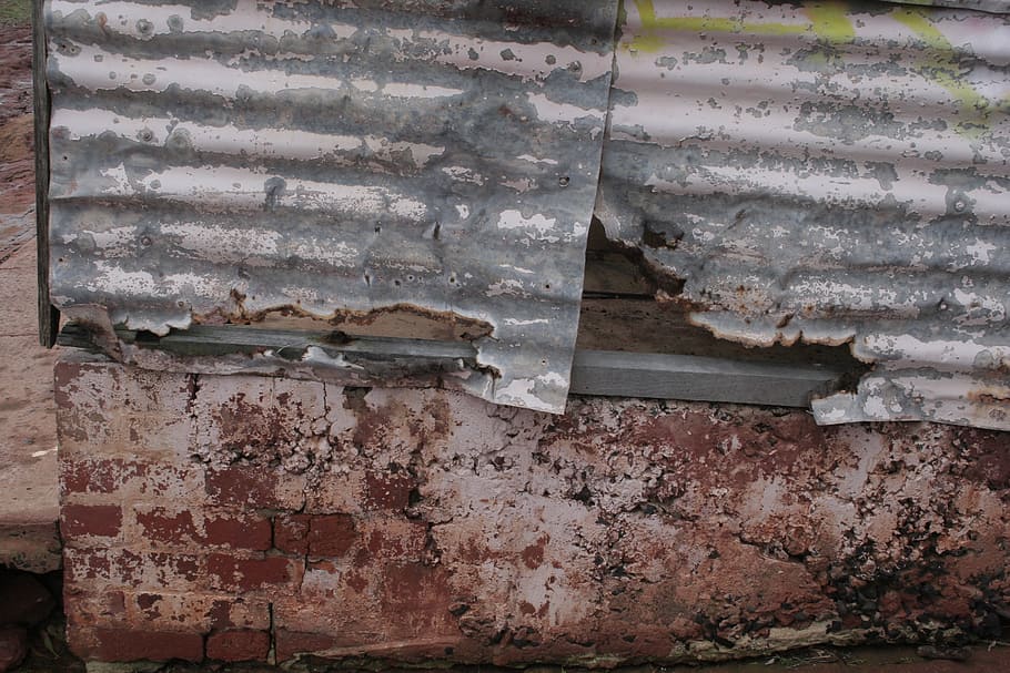 metal, old, rust, rusted, bricks, weathered, corrosion, corroded HD wallpaper
