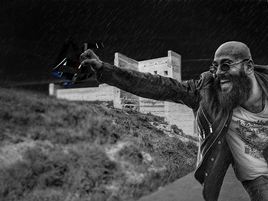 castle, jumilla, biker, men, one person, leisure activity, real people HD wallpaper