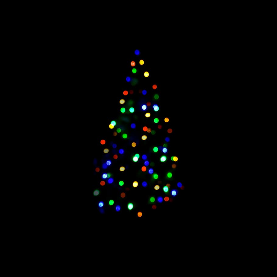 Christmas tree string lights, Christmas tree with string lights HD wallpaper