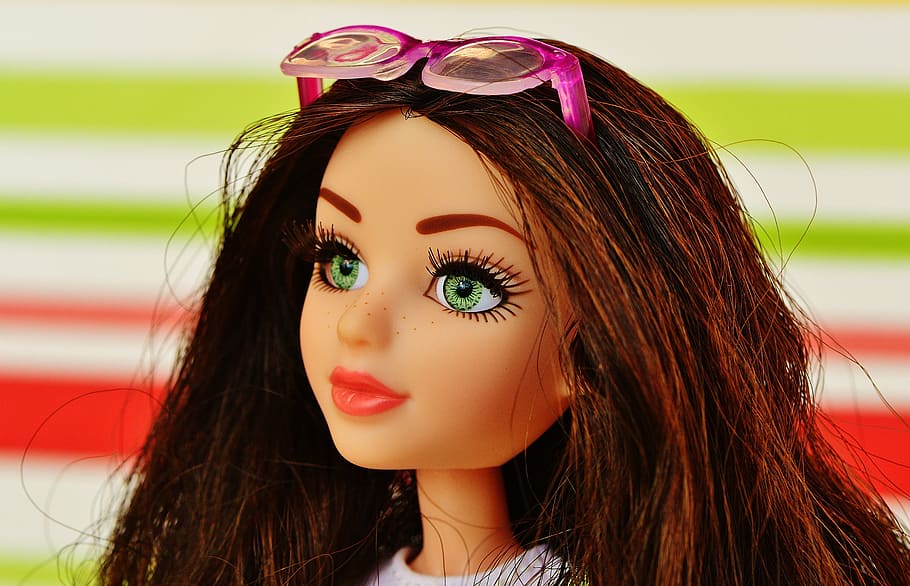 doll, pretty, face, eyes, beauty, hair, girl, play, children toys HD wallpaper
