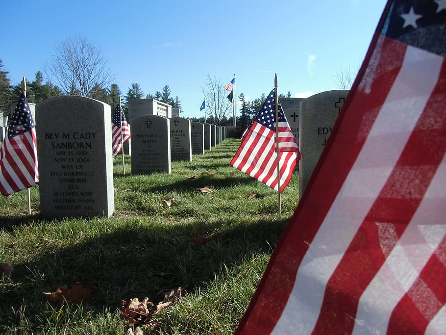 US Memorial at daytime, cemetery, graveyard, memorial markers, HD wallpaper