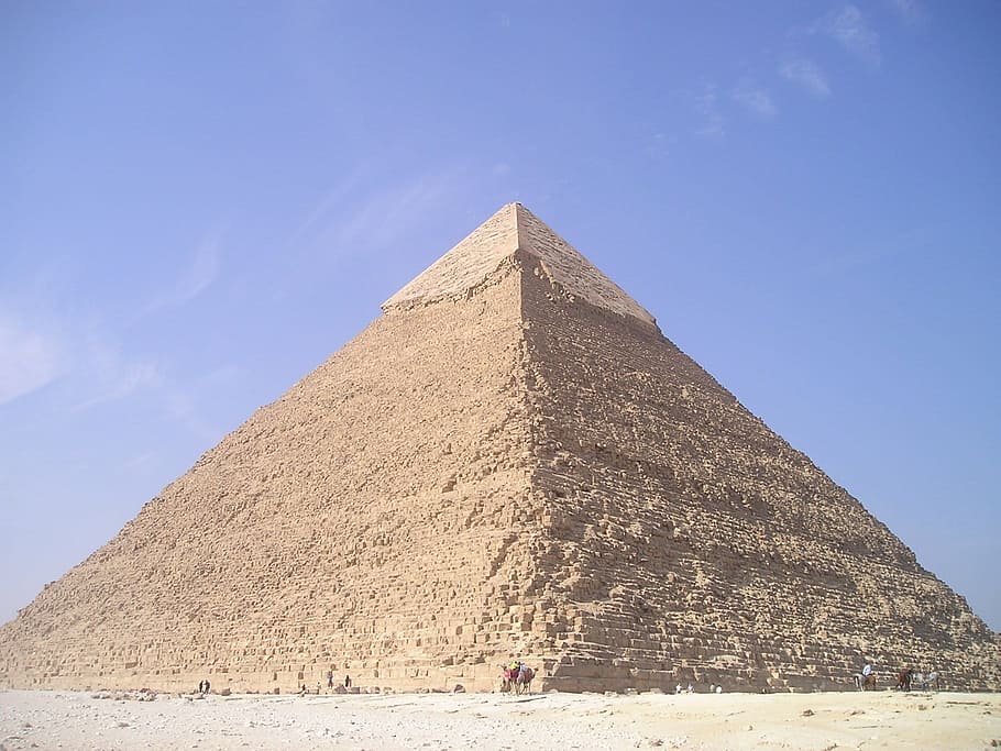 brown pyramid, Egypt, Chephren, Egyptians, gizeh, culture, grave, HD wallpaper
