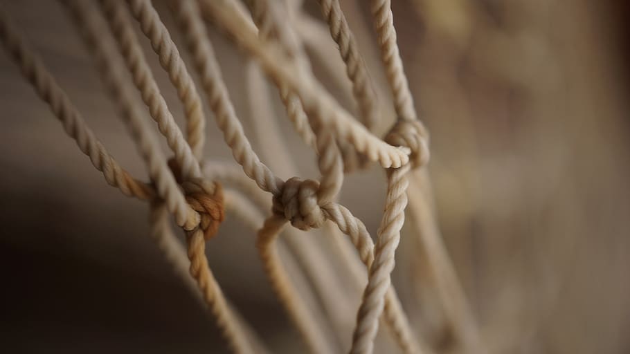 Closeup View Heavy Strong Rope Tied Stock Photo 2120370245