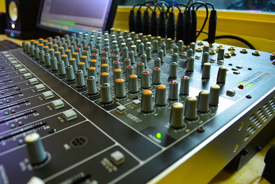 black audio mixer, Record, Sound, Studio, Equipment, concert, HD wallpaper