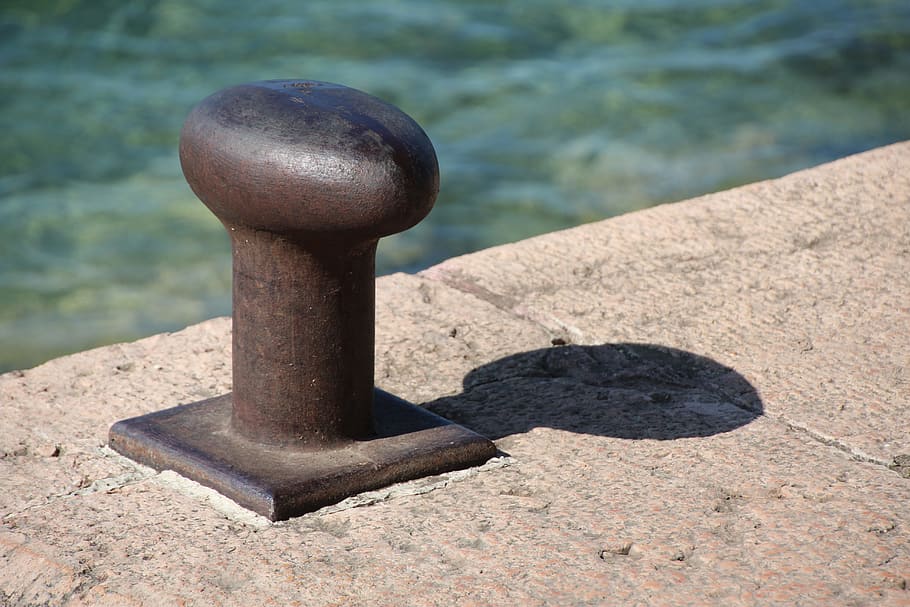 Bollard, Shadow, Stainless, Water, metal, day, no people, strength HD wallpaper