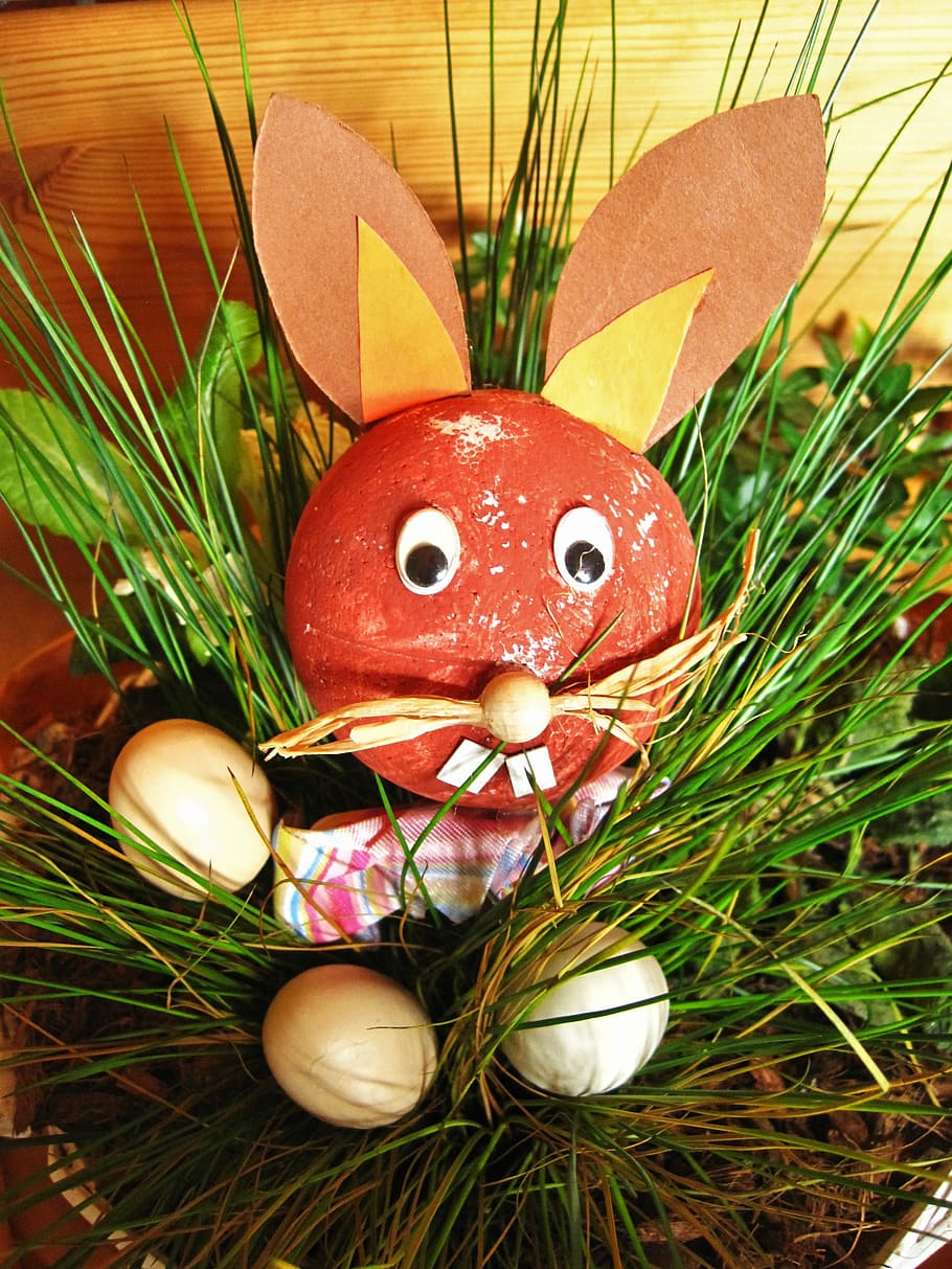 Easter Bunny, Decor, Creative, easter decor, covered, kids craft factory HD wallpaper