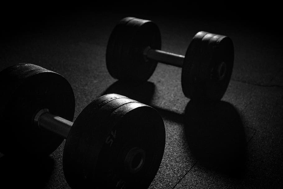 Barbell and dumbbell weights for gym workout and exercise, various, HD wallpaper