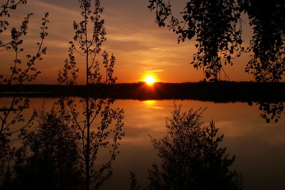 natural, sunset, water, sky, reflection, beauty in nature, scenics - nature HD wallpaper