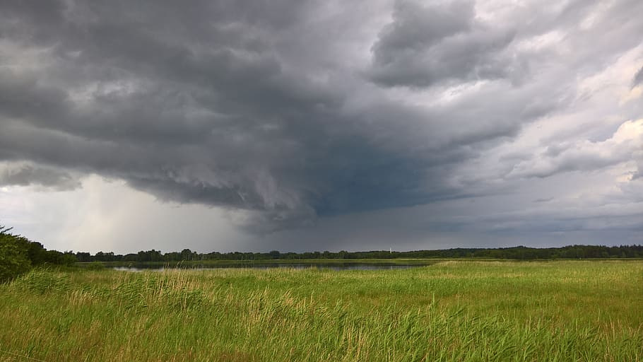 clouds, grey, storm, gloomy, cloud - sky, environment, thunderstorm HD wallpaper