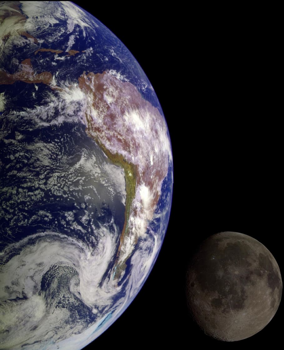 earth, space, moon, planet, nasa, spacecraft, orbit, unmanned, HD wallpaper
