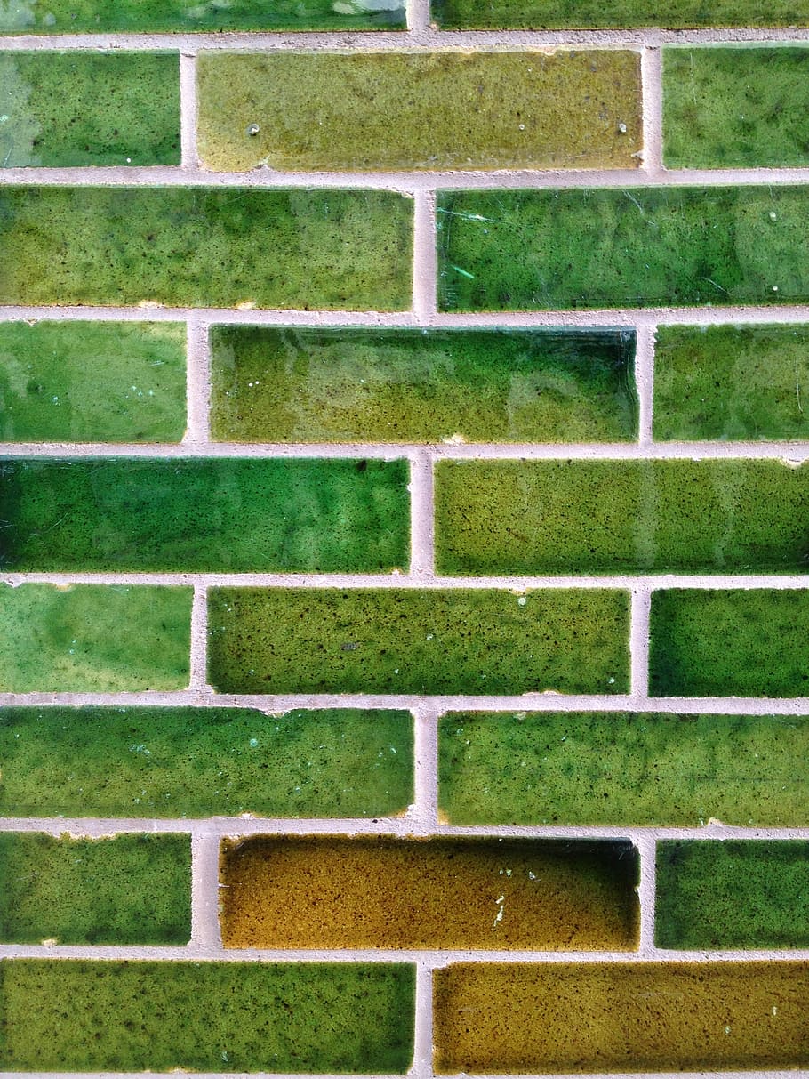 bricks, green, texture, building, montana, architecture, wall HD wallpaper