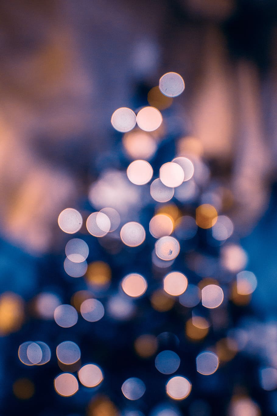 pink and blue bokeh photography, tree, lights, christmas, christmas tree HD wallpaper