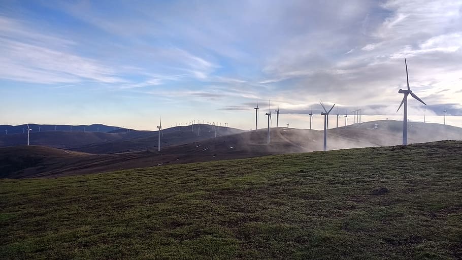 Mills, Field, Nature, fuel and Power Generation, electricity HD wallpaper